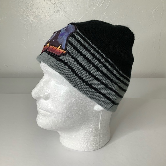 Star Wars Darth Vader large front Logo knit beanie cap hat size One Size EUC - Picture 15 of 16